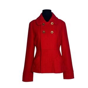 Tulle red tweed doble breast blazer size Small